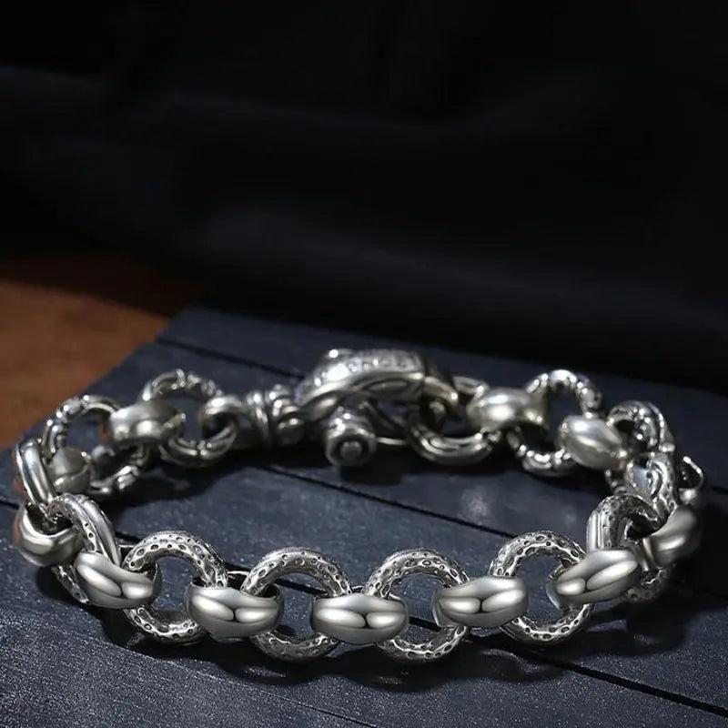 Tsinglong-Handwoven Bracelet with Dragon Pattern Design - Image #3