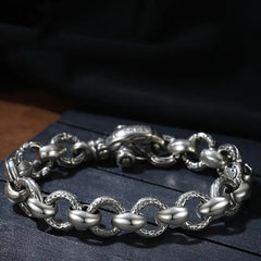 Tsinglong-Handwoven Bracelet with Dragon Pattern Design - Image #2