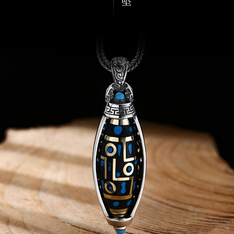 Tsinglong-Nine-Eye Dzi Bead Pendant