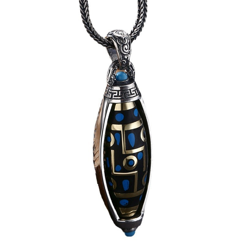 Tsinglong-Nine-Eye Dzi Bead Pendant