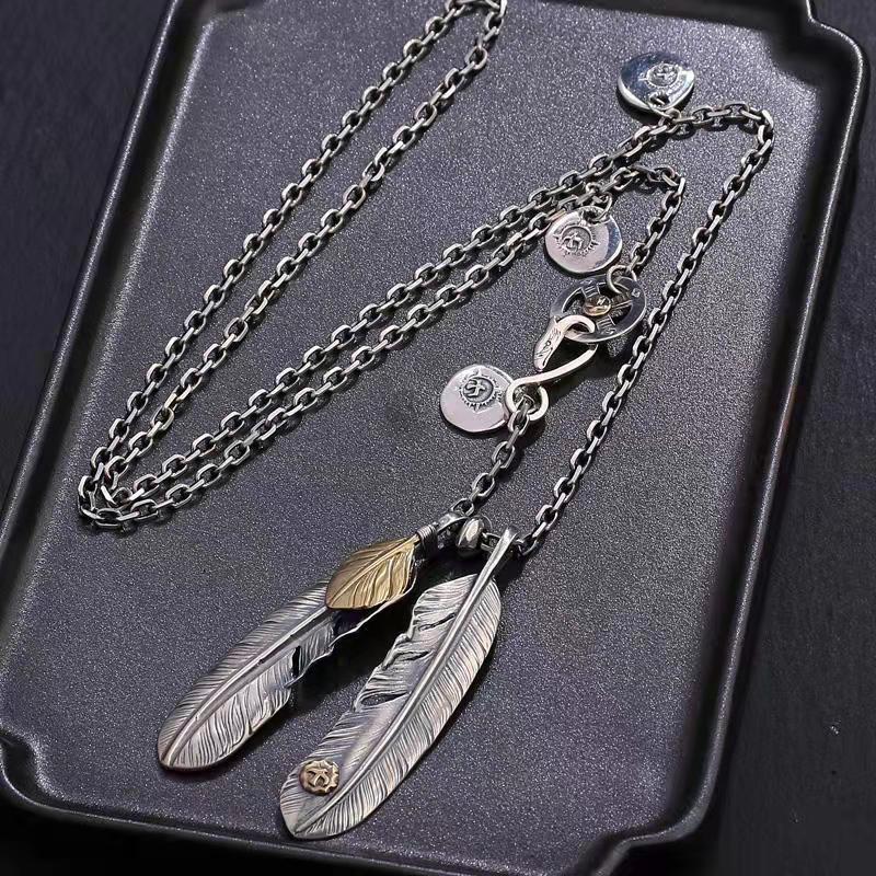 Tsinglong-Feather Pendant Necklace