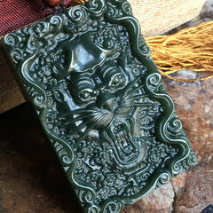 Serenity Amulet-Tiger Jade Pendant