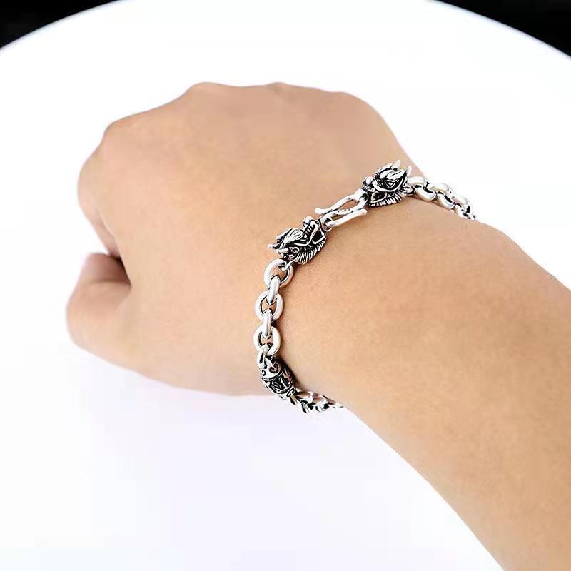 Tsinglong-Six Syllable Mantra Dragon Head Bracelet