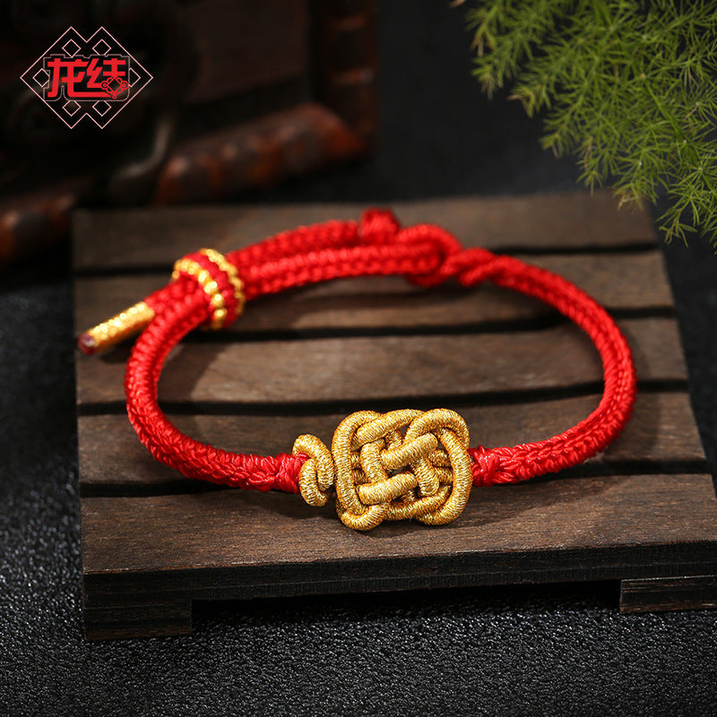 Tsinglong-Braided Rope-Lucky Year Red Bracelet