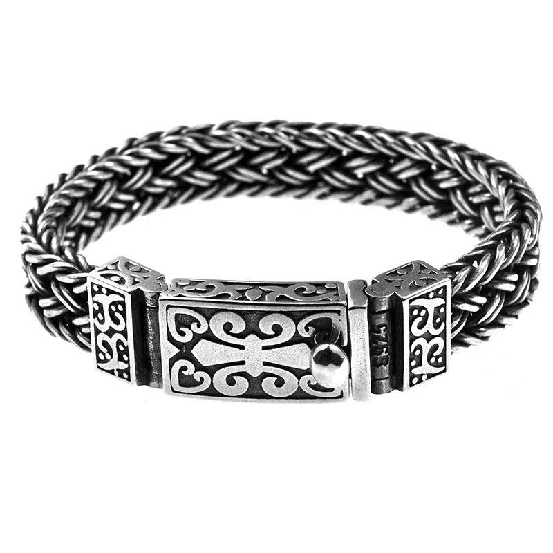 Tsinglong-Classic Pattern Rectangular Bracelet