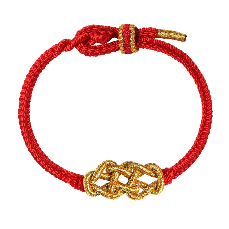 Tsinglong-Braided Rope-Flowing Luck and Wealth Red Cord