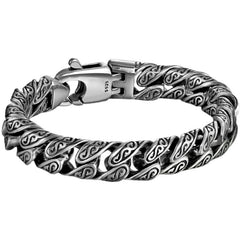 Tsinglong-Silver-Plated Tangka Pattern Bracelet