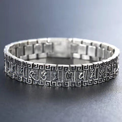 Tsinglong-Vintage Bracelet with Six-Word Mantra"