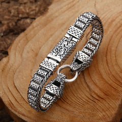 Tsinglong-Double Dragon Head Woven Bracelet