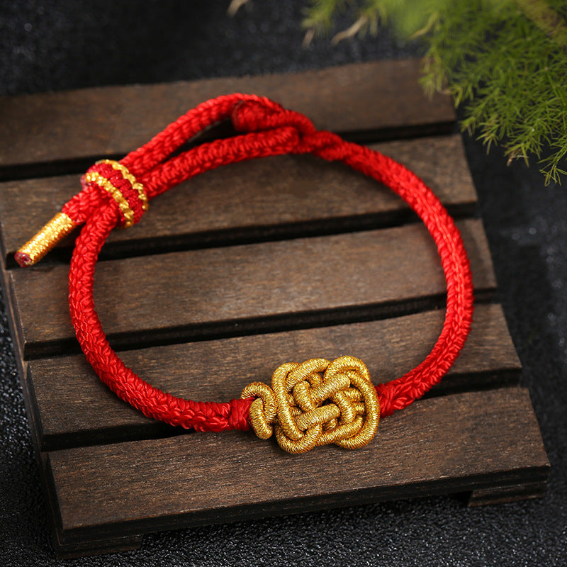 Tsinglong-Braided Rope-Lucky Year Red Bracelet