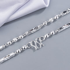 Tsinglong-Triple Bead Hexagonal Tube Necklace