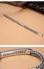 Tsinglong-Dragon Bone Peace Pattern Woven Bracelet