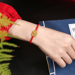 Tsinglong-Braided Rope-Lucky Year Red Bracelet