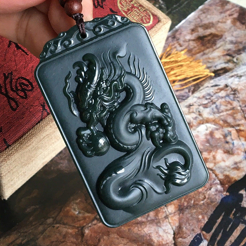 Serenity Amulet-Jade Dragon Amulet