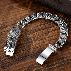 Tsinglong-Large Dragon Head with Dragon Scale Bracelet