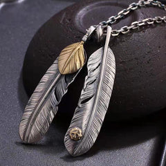 Tsinglong-Feather Pendant Necklace