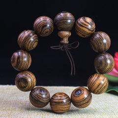 Tsinglong-Tiger Skin Sandalwood Bracelet