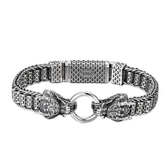 Tsinglong-Double Dragon Head Woven Bracelet