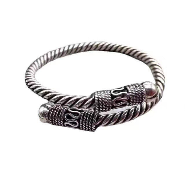 Tsinglong-Twisted Pattern Handmade Braided Bangle