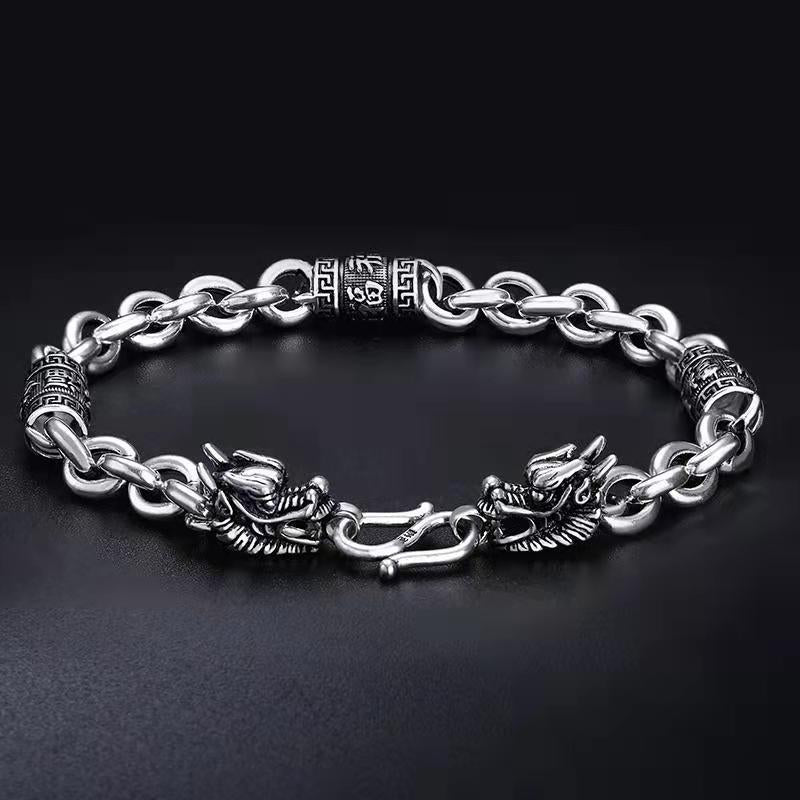 Tsinglong-Six Syllable Mantra Dragon Head Bracelet