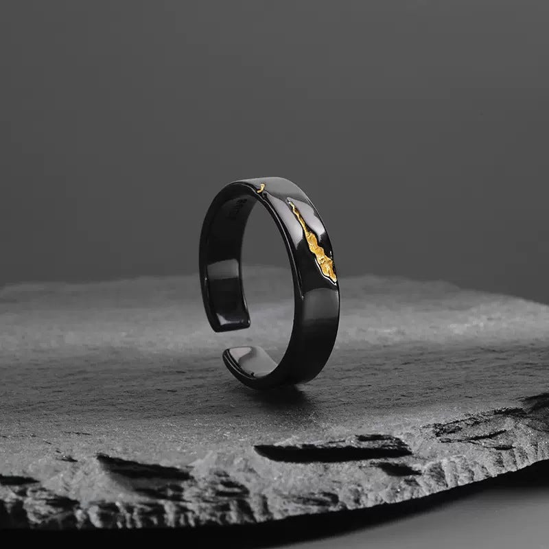 Tsinglong-Gold-Plated Men's Ring