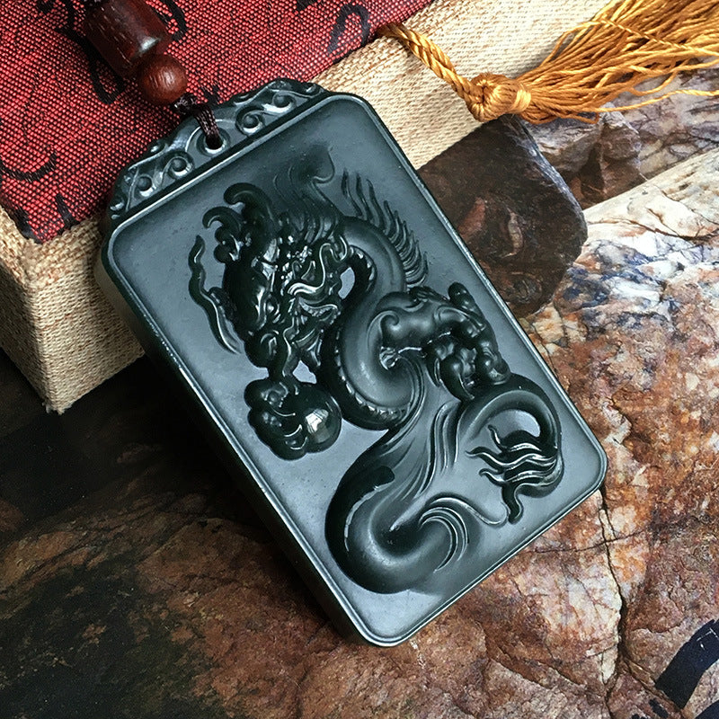 Serenity Amulet-Jade Dragon Amulet