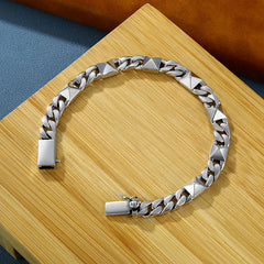 Tsinglong-Spike Cuban Link Bracelet