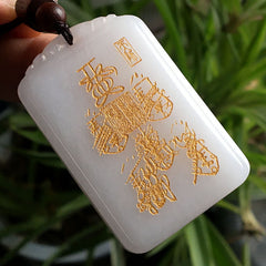 Serenity Amulet-Five Paths of Wealth Jade Pendant