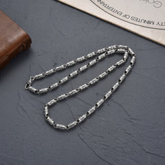 Tsinglong-Classic Six-Word Mantra Cylinder Bead Necklace