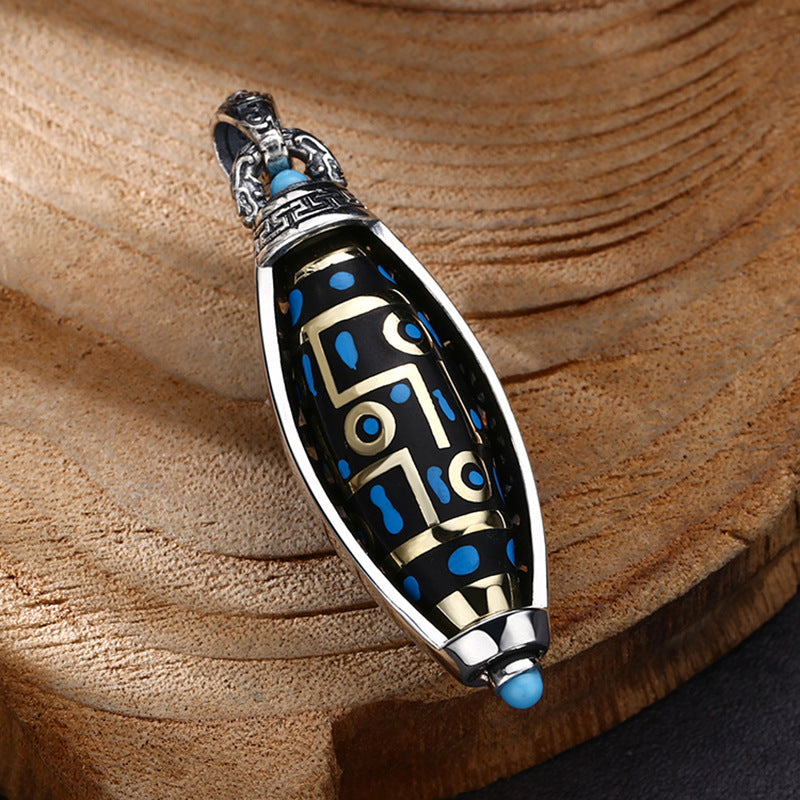 Tsinglong-Nine-Eye Dzi Bead Pendant