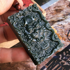 Serenity Amulet-Tiger Jade Pendant