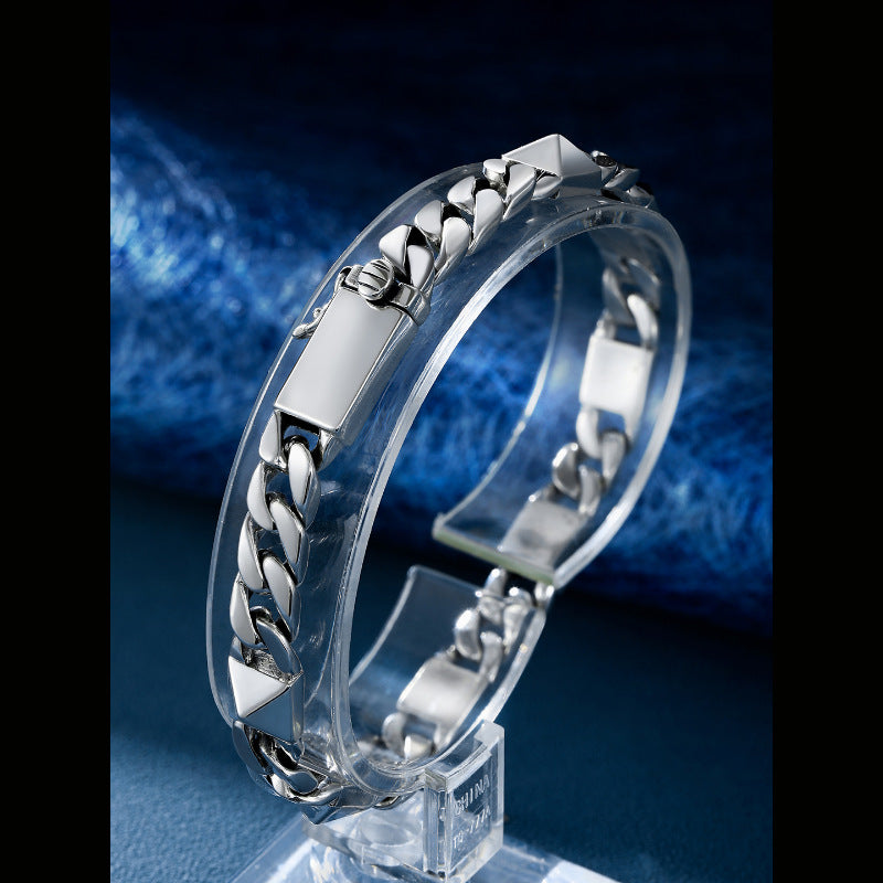 Tsinglong-Spike Cuban Link Bracelet