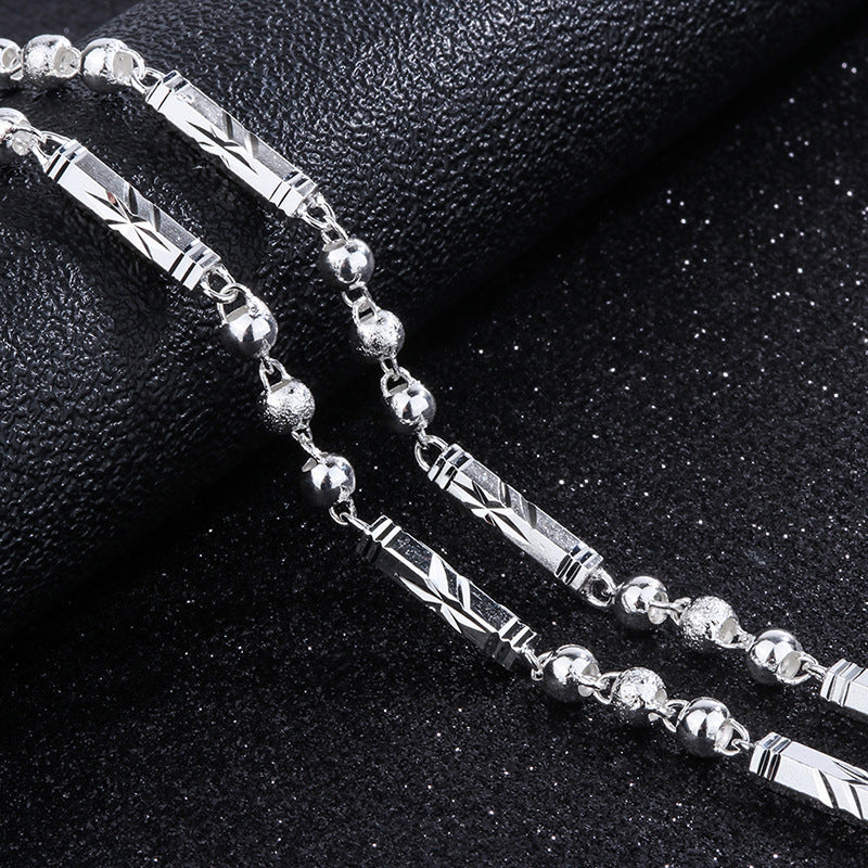 Tsinglong-Triple Bead Hexagonal Tube Necklace