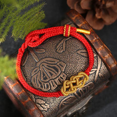 Tsinglong-Braided Rope-Flowing Luck and Wealth Red Cord - Image #1