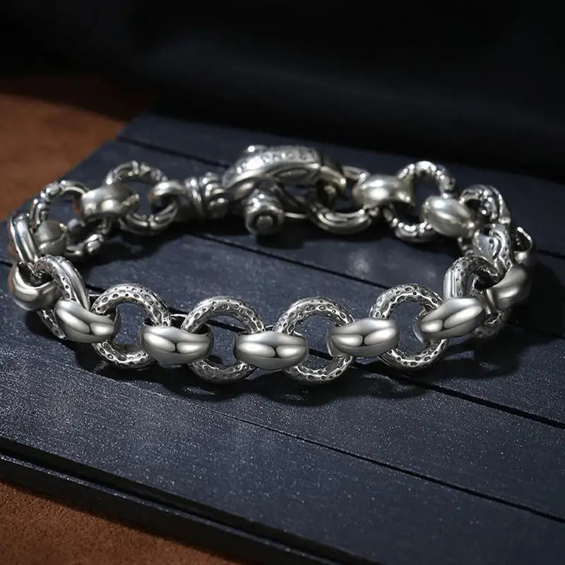 Tsinglong-Handwoven Bracelet with Dragon Pattern Design - Image #4