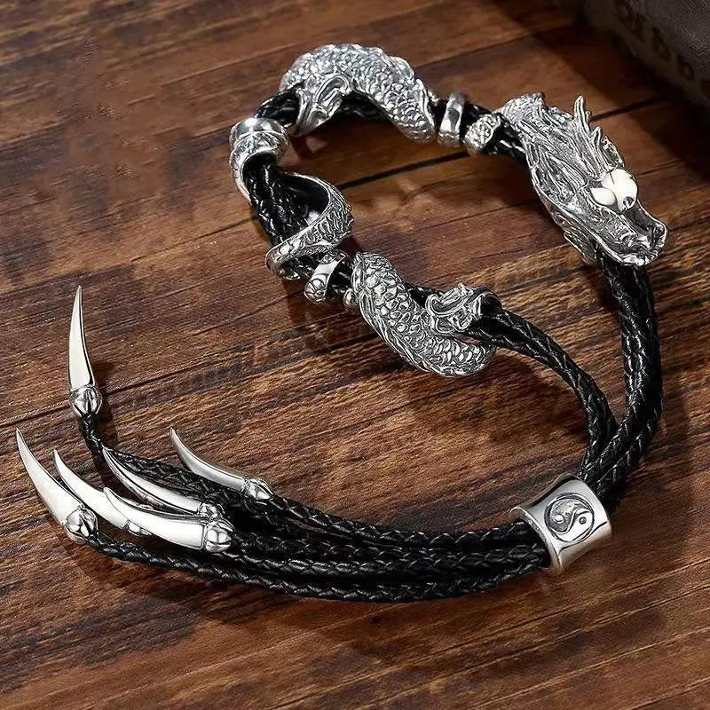 Tsinglong-Custom Handcrafted Fierce Dragon Bracelet for Bold Style - Image #1