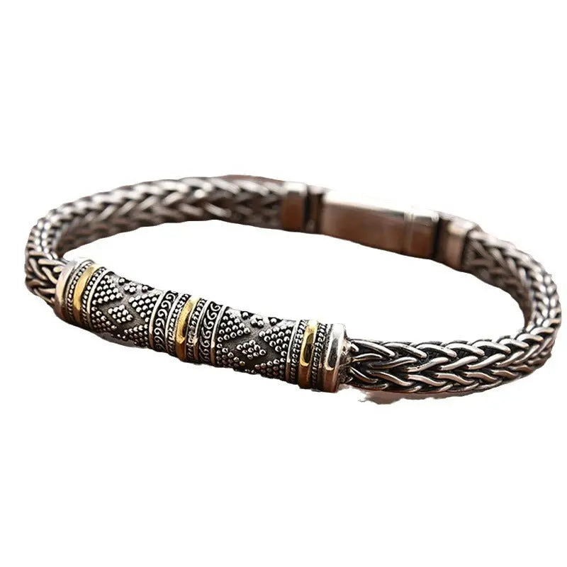 Tsinglong-Woven Bracelet with Dragon Bone Design - Image #3